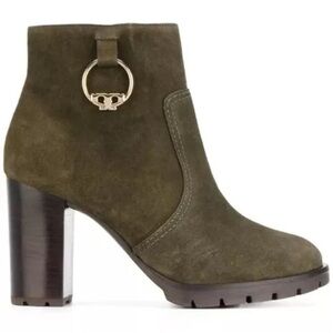 TORY BURCH Sophie lug sole bootie Dark Green Boots Shoes Womens Size 8.5